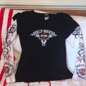 Harley Davidson Tattooed Sleeve Shirt LG